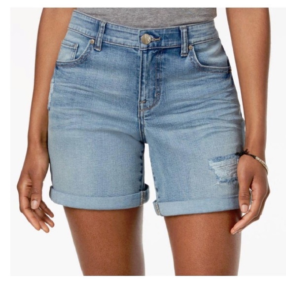 Style & Co Women's Rolled Denim Shorts Anchor - Picture 2 of 4